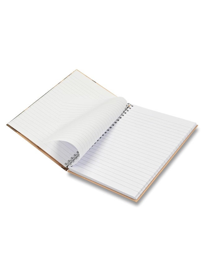 FIS® Double Loop Spiral Hard Cover Notebook, A5 Size(148x210mm), 96 Sheets, Single Line Ruling, White Paper, Packet of 5 Pieces, Safari Animals Cover Design 2-FSNBSHCA596D2 - Image 5